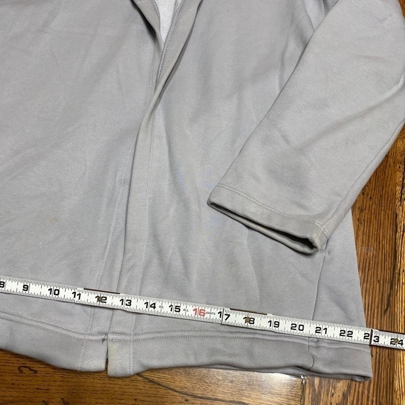 𝅺fabletics Vanessa Womens Gray Fleece Hooded Open Cardigan Sweatshirt Medium. - Picture 9 of 10